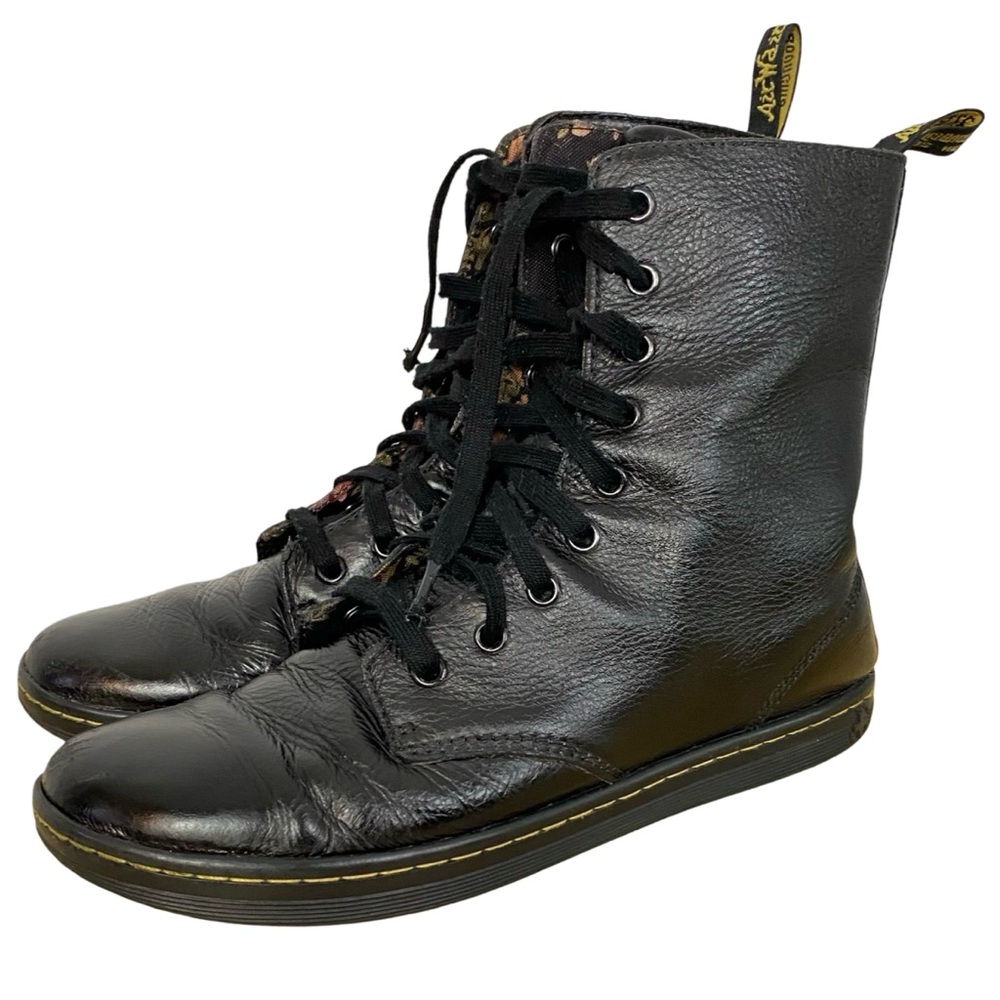 Doc Marten Black Leather Lace-Up Combat Boots